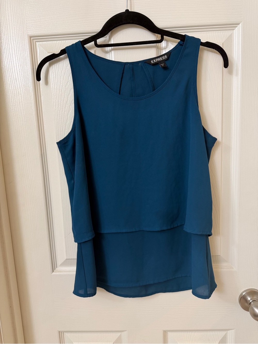 Express Teal Layered Chiffon Camisole